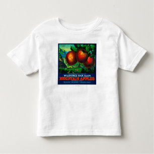 T-shirt Pour Les Tous Petits Étiquette de caisse d'Apple de gorge du chêne de