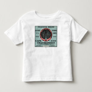 T-shirt Pour Les Tous Petits Étiquette de canneberge de marque de paon de Cape