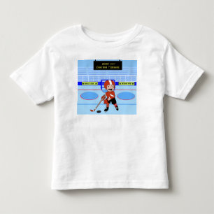 T-shirt Pour Les Tous Petits Étoile mignonne personnalisée de hockey sur glace