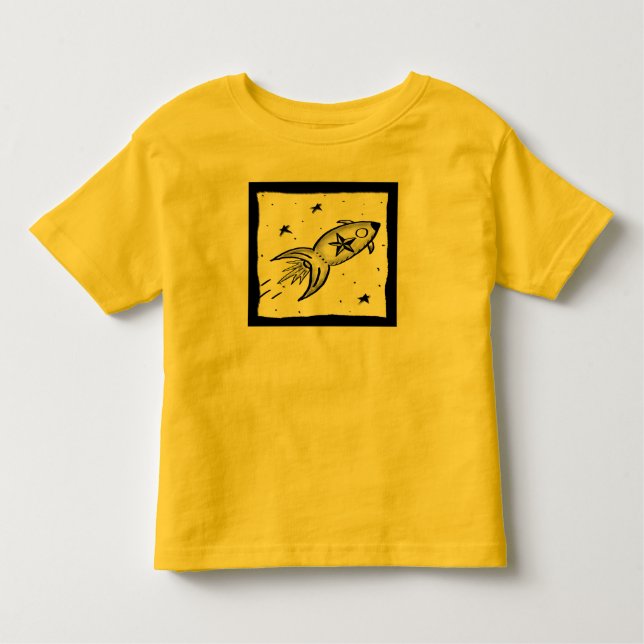 T-shirt Pour Les Tous Petits Étoile Rocketship - ND (Devant)