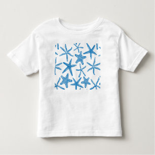 T-shirt Pour Les Tous Petits étoiles de mer en bleu