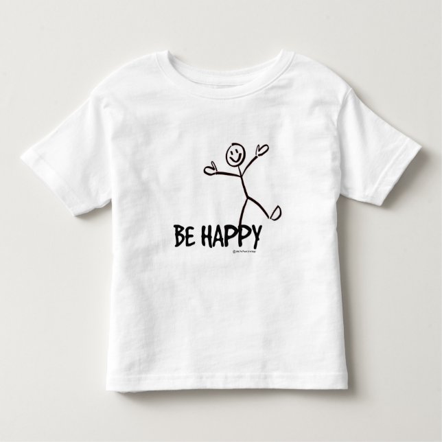 T-SHIRT POUR LES TOUS PETITS ÊTRE HEUREUX CHOIX FIGURE TODDLER SHIRT (Devant)