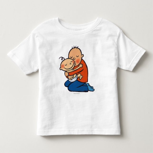 T-shirt Pour Les Tous Petits Étreindre de papa et de bébé (Devant)