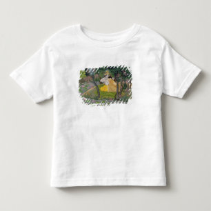 T-shirt Pour Les Tous Petits Étreinte de Radha et de Krishna dans un verger de