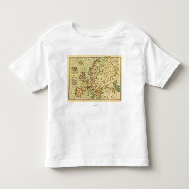 T-shirt Pour Les Tous Petits EuropePanoramic MapEurope 3 (Devant)