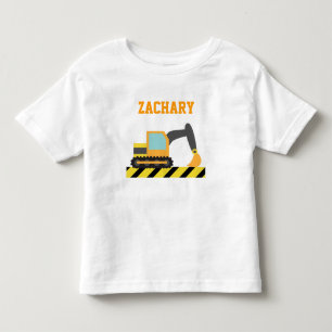 T-shirt Pour Les Tous Petits Excavatrice orange, Véhicule de construction, Pour