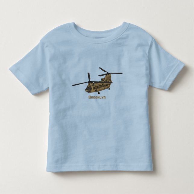 T-shirt Pour Les Tous Petits Exemple d'hélicoptère militaire Chinook (Devant)