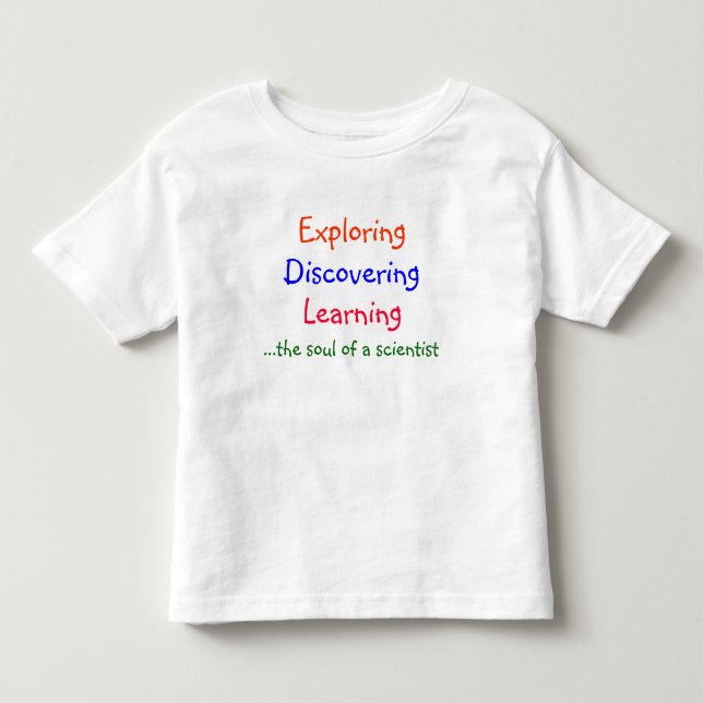 T-shirt Pour Les Tous Petits Explorer, découverte, apprenant,…. (Devant)