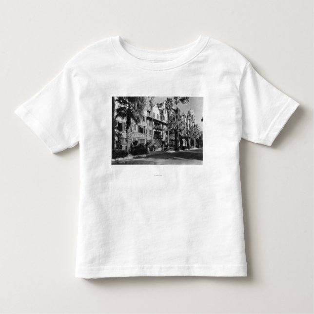T-shirt Pour Les Tous Petits Extérieur d'auberge de mission de rive, (Devant)