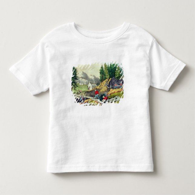 T-shirt Pour Les Tous Petits Extraction de l'or en Californie (Devant)