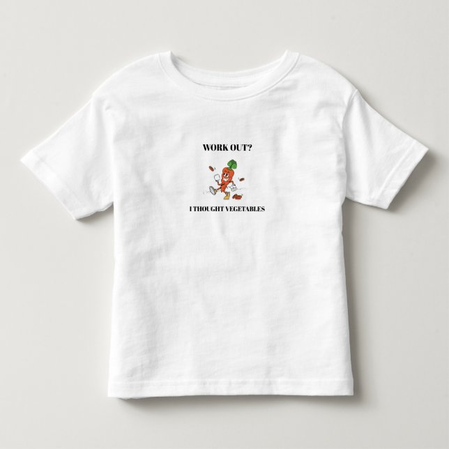 T-shirt Pour Les Tous Petits Faire du sport ? Je croyais que c'était des légume (Devant)