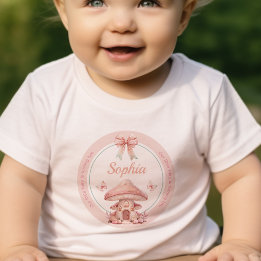 T-shirt Pour Les Tous Petits Fairy Girl Mushroom House Anniversaire