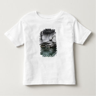 T-shirt Pour Les Tous Petits Falaise arrondie de roche par la rivière de