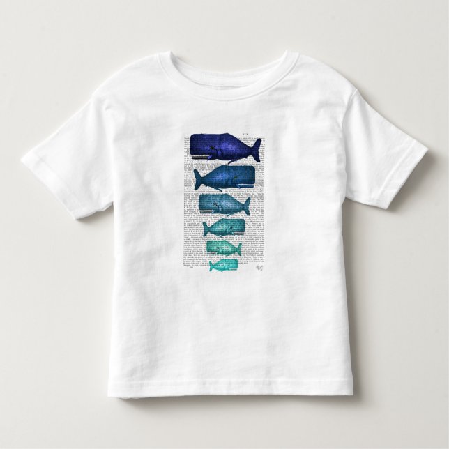 T-shirt Pour Les Tous Petits Famille Blue Whale (Devant)
