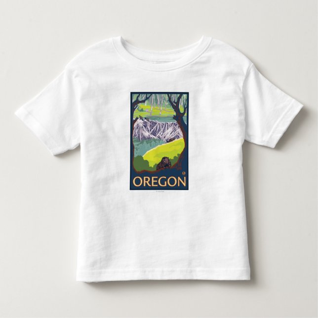 T-shirt Pour Les Tous Petits Famille des castors (Devant)