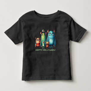 T-shirt Pour Les Tous Petits Famille Monster - Happy Halloween !