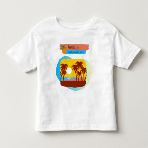 T-shirt Pour Les Tous Petits Famille Tropical Vacances Correspondant Souvenir