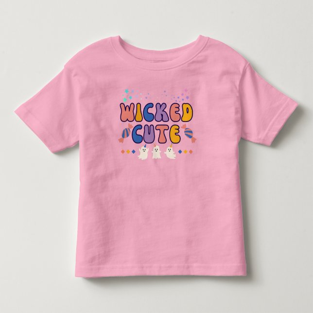 T-shirt Pour Les Tous Petits Fantôme d'Halloween mignon (Devant)