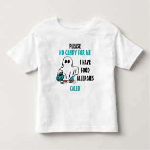 T-shirt Pour Les Tous Petits Fantôme personnalisé d'alerte d'allergie