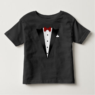 T-shirt Pour Les Tous Petits Faux costume Tuxedo