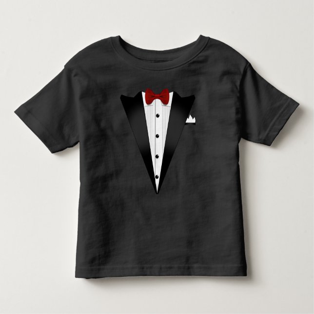 T-shirt Pour Les Tous Petits Faux costume Tuxedo (Devant)