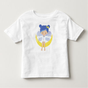 T-shirt Pour Les Tous Petits Fée De Fécule, Fée Sur La Lune, Fée Mignonne