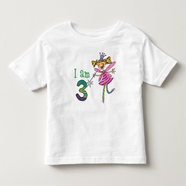 T-shirt Pour Les Tous Petits fée princesse de 3 ans (Devant)