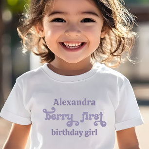 T-shirt Pour Les Tous Petits Fée Violette Première Baie Premier Anniversaire