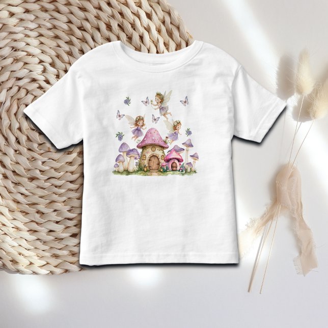 T-shirt Pour Les Tous Petits Fées Magiques Champignons Roses (Créateur téléchargé)