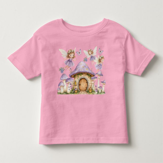 T-shirt Pour Les Tous Petits Fées Magiques Jardin Pourpre (Devant)