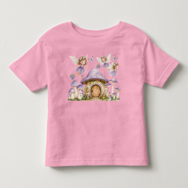 T-shirt Pour Les Tous Petits Fées Magiques Jardin Violet (Devant)