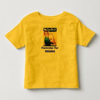 T-shirt Pour Les Tous Petits Féministe pour OBAMA