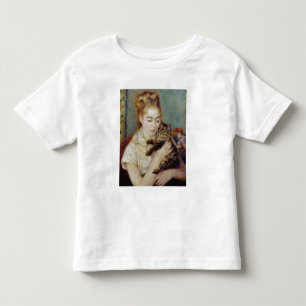 T-shirt Pour Les Tous Petits Femme au chat de Pierre-Auguste Renoir