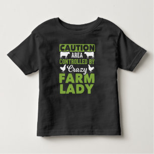 T-shirt Pour Les Tous Petits Femme charmante de ferme fou de ferme dame