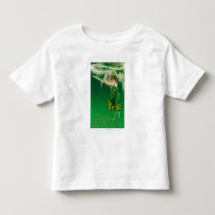 T-shirt Pour Les Tous Petits Femme en vert tenant une scène de tuyau