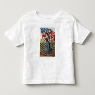T-shirt Pour Les Tous Petits Femme habillée patriotique