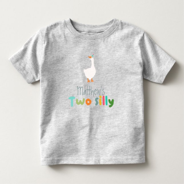 T-shirt Pour Les Tous Petits Ferme de deux oies idiotes 2e anniversaire (Devant)
