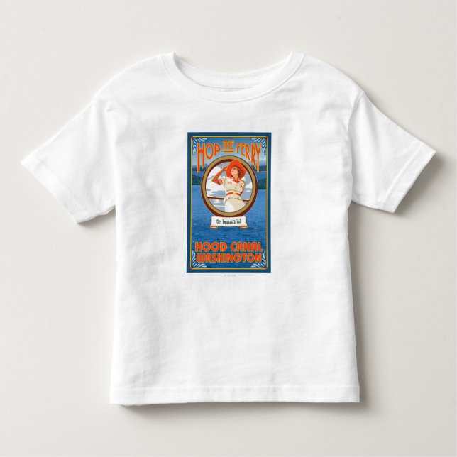 T-shirt Pour Les Tous Petits Ferry pour femme - Hood Canal, Washington (Devant)