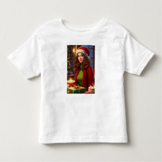 T-shirt Pour Les Tous Petits Festif Pinup Beauté - Art à thème de Noël Imprimer