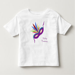 T-shirt Pour Les Tous Petits Festive Purple Plumes Masque Baby Girl
