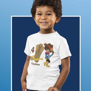 T-shirt Pour Les Tous Petits Fête Anniversaire de enfant Cowboy Personnalisée H