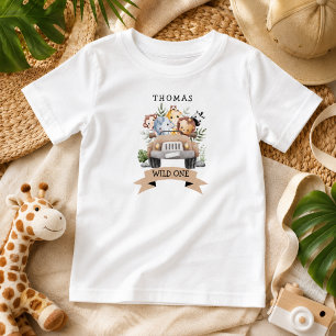 T-shirt Pour Les Tous Petits Fête d'animaux de safari dans la jungle tropicale