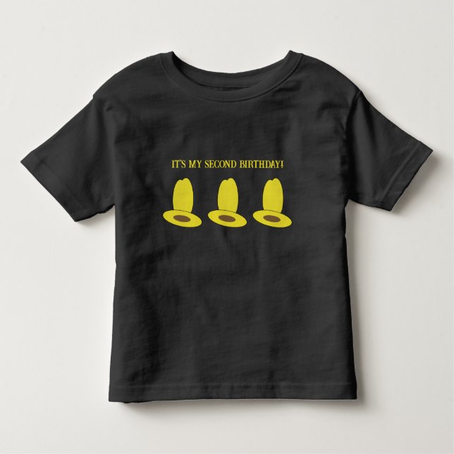 T-shirt Pour Les Tous Petits Fête d'anniversaire de deuxième année Cowboy (Devant)
