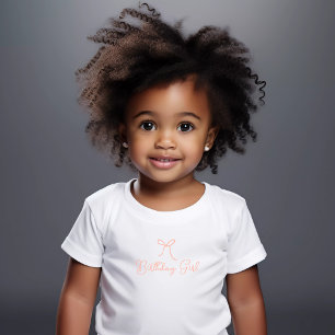 T-shirt Pour Les Tous Petits Fête d'anniversaire de fille à l'arc dessiné à la