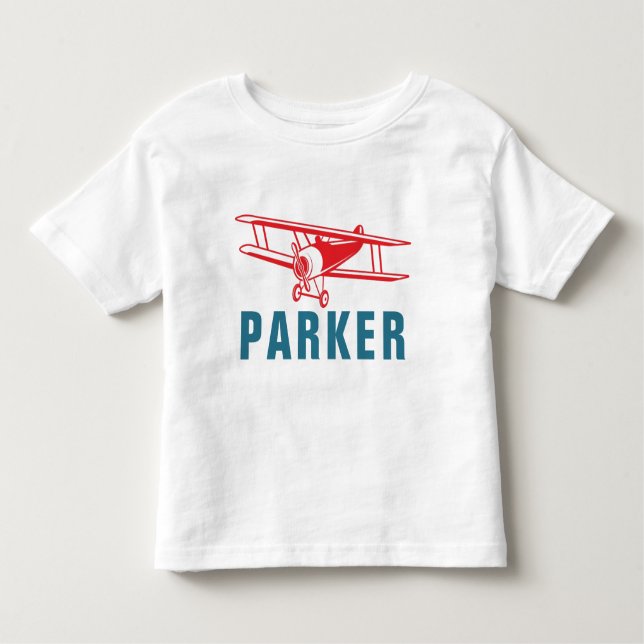 T-shirt Pour Les Tous Petits Fête d'anniversaire de l'avion (Devant)
