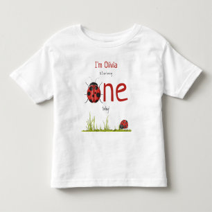 T-shirt Pour Les Tous Petits Fête d'anniversaire d'une coccinelle féminine qui 