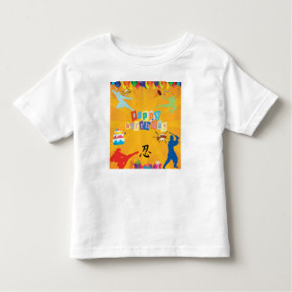 T-shirt Pour Les Tous Petits Fête d'anniversaire sur mesure de ninja pour enfan