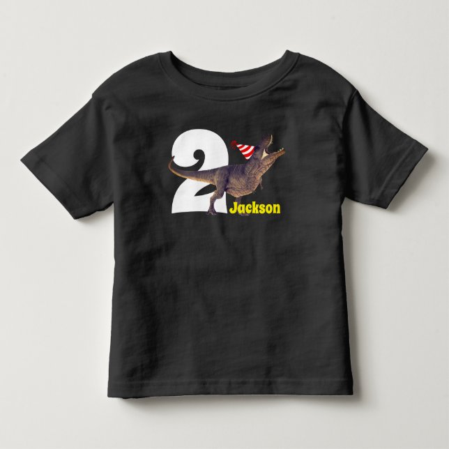 T-shirt Pour Les Tous Petits Fête d'anniversaire T-Rex (Devant)