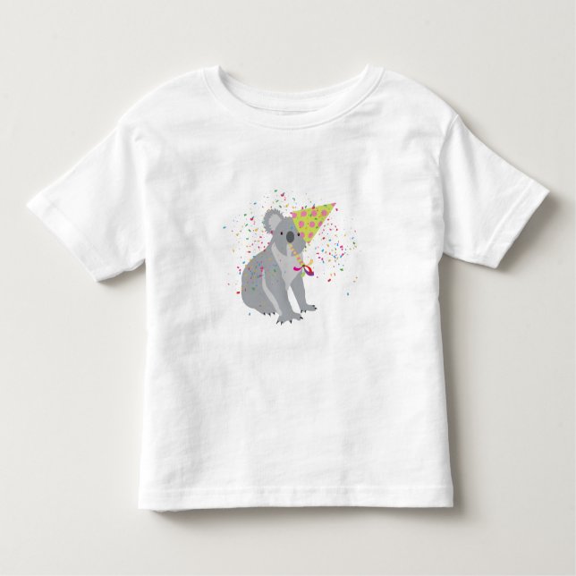 T-shirt Pour Les Tous Petits Fête de Koala - Les Animaux Font la Fête (Devant)