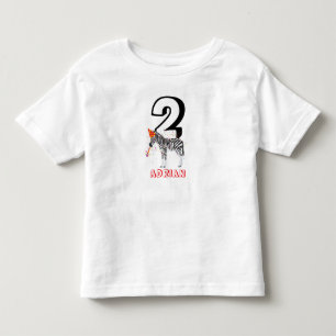 T-shirt Pour Les Tous Petits Fête du Zèbre - Fête d'anniversaire Animaux Enfant